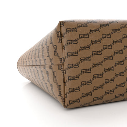 Balenciaga Coated Canvas BB Monogram Large Signature East West Shopper Bag Beige Brown 9 of 13