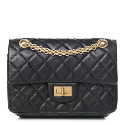 Chanel Aged Calfskin Quilted 2.55 Reissue Mini Flap Black 1 of 5