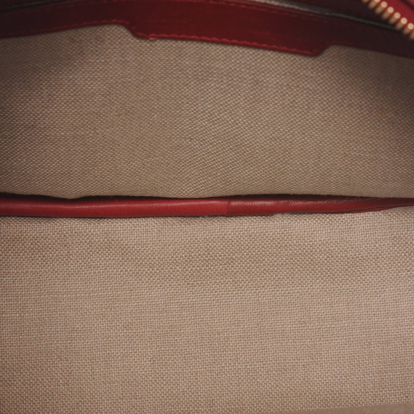 Smooth Calfskin Small Triptyque Satchel Red