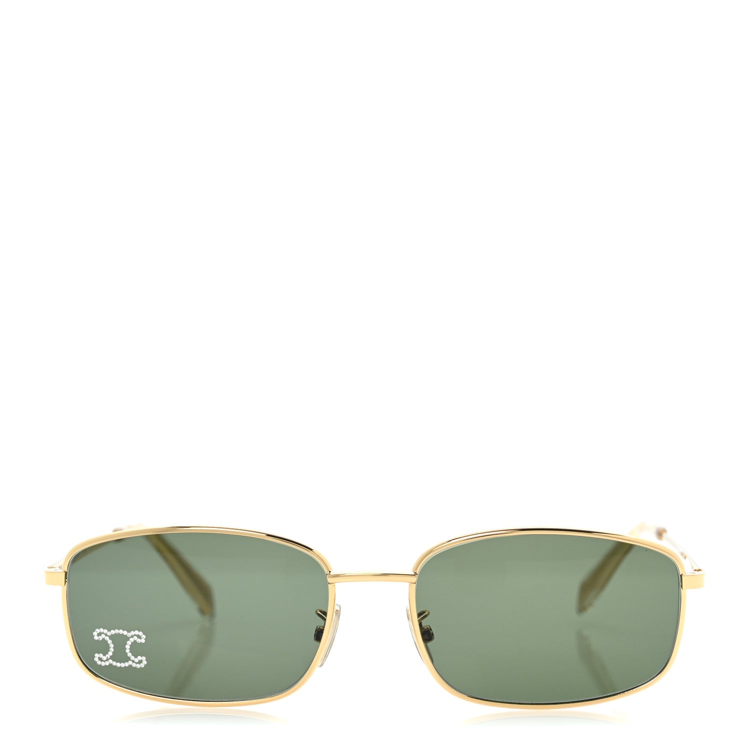 Celine Metal Rhinestone Sunglasses CL40285U Gold 2 of 8