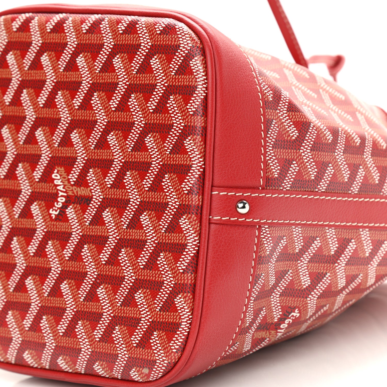 Goyard Goyardine Petit Flot Bucket Bag PM Red 8 of 8