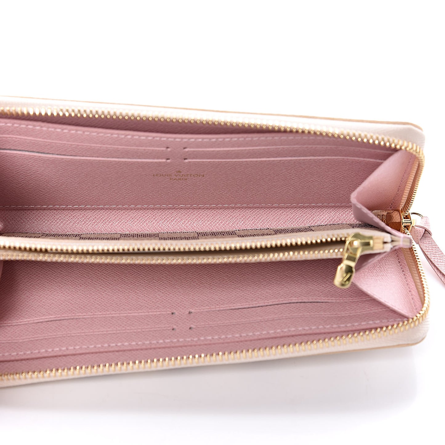 Damier Azur Clemence Wallet Rose Ballerine