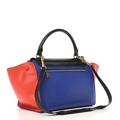Celine Smooth Calfskin Medium Tri-Color Trapeze Black 2 of 13