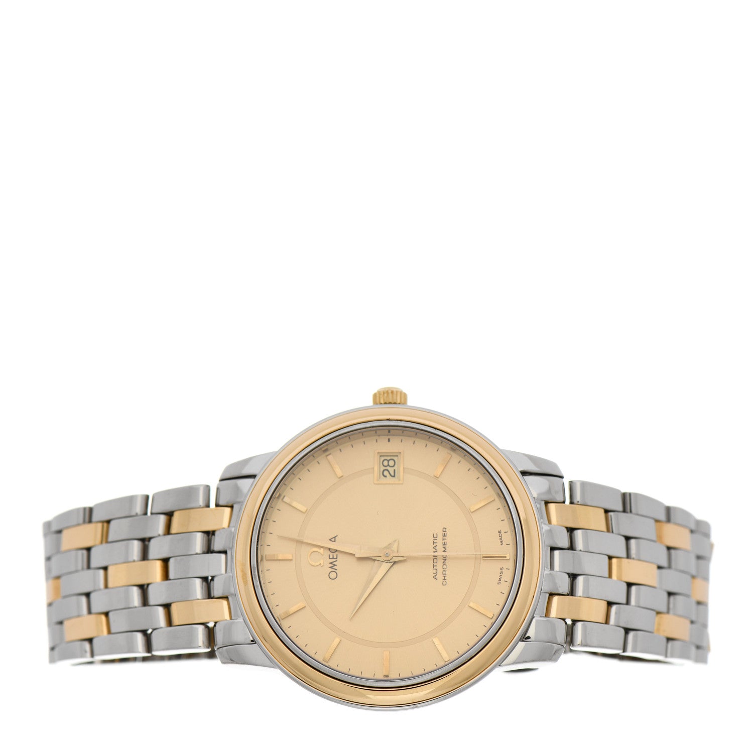 Omega Stainless Steel 18k Yellow Gold 35mm De Ville Chronometer Automatic Watch 168.1050 2 of 5