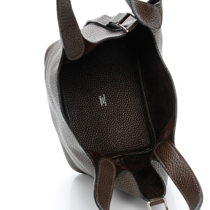 Hermes Taurillon Clemence Picotin Lock 18 PM Chocolate 5 of 7