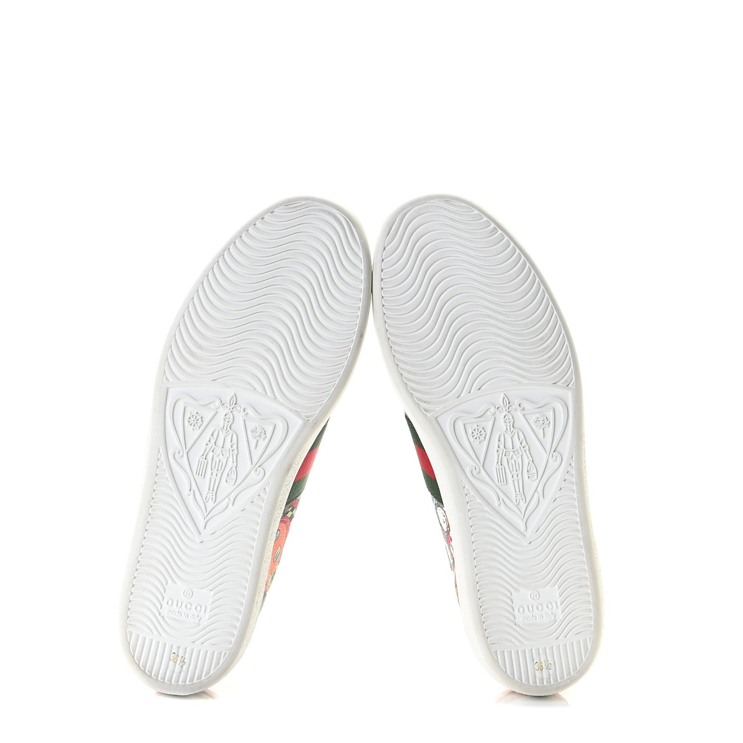 Gucci X DISNEY GG Supreme Monogram Web Donald Duck Womens Ace Sneakers 36 Beige New Acero Orange 8 of 12