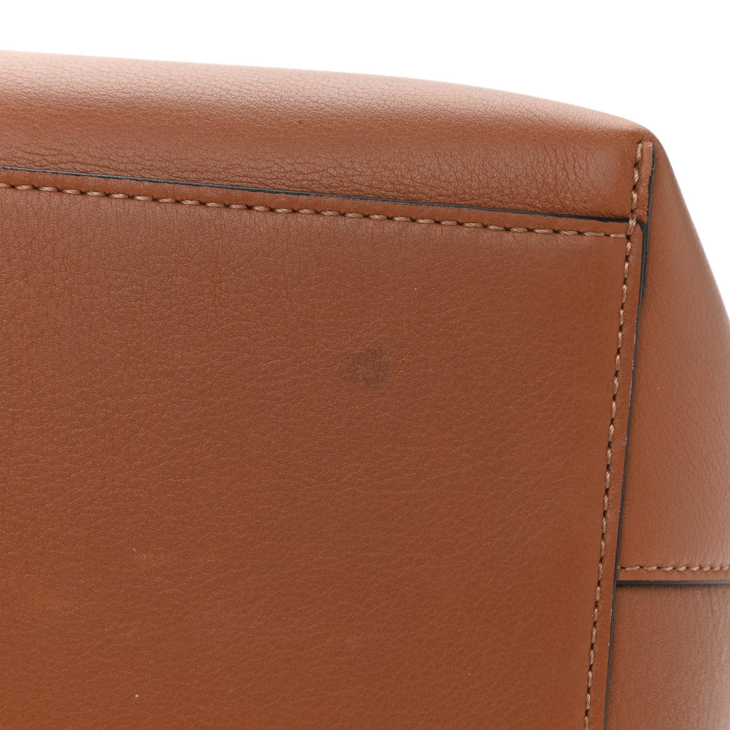 Smooth Calfskin Small Anagram Tote Tan