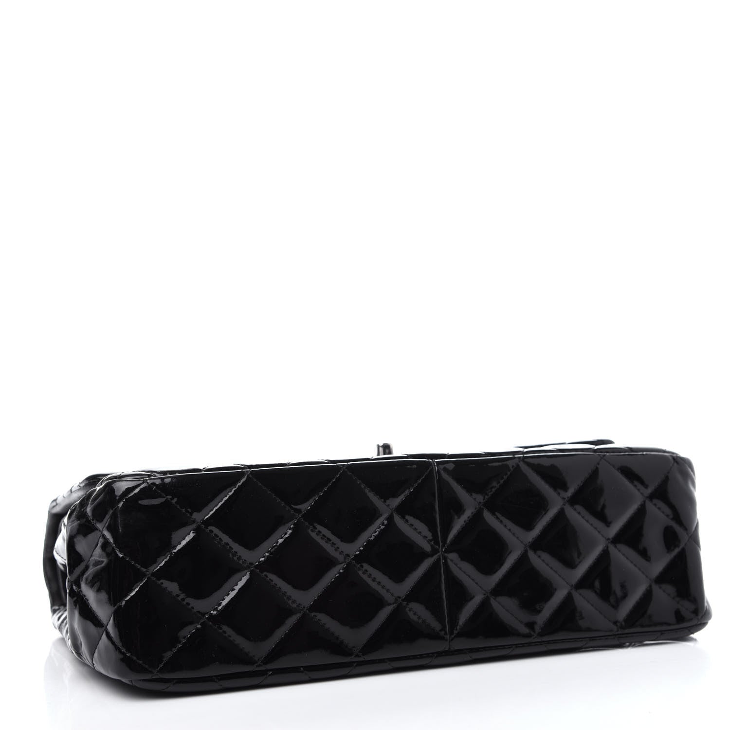 Chanel Patent Quilted Jumbo Double Flap Black 4 of 10