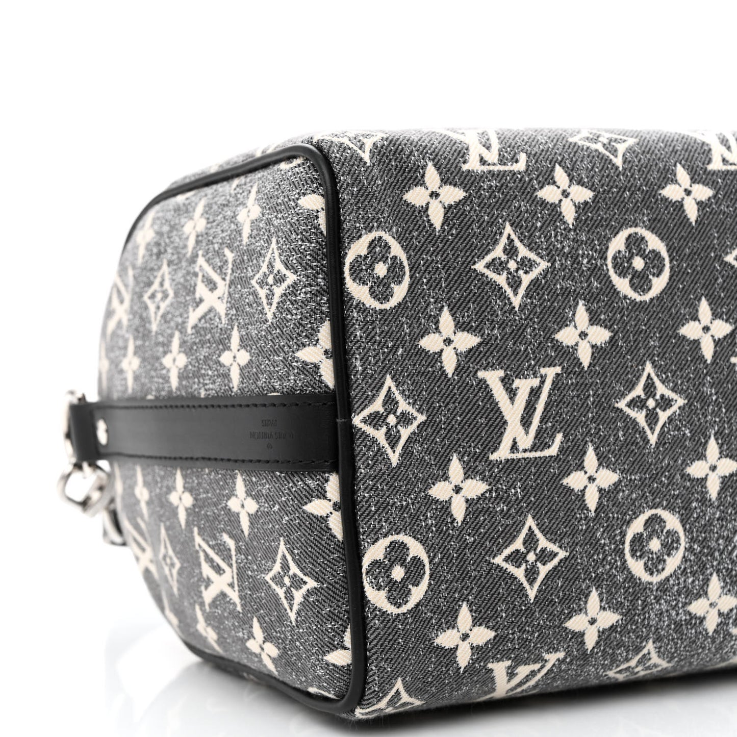 Denim Monogram Jacquard Speedy Bandouliere 25 Black