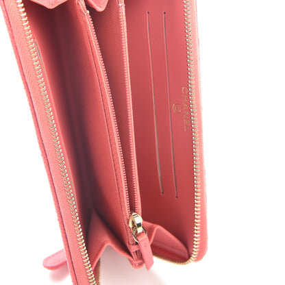 Chanel Iridescent Caviar Quilted Medium Zip Around Wallet Pink 4 of 4