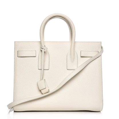 Saint Laurent Grained Calfskin Small Sac De Jour Dove White 1 of 20