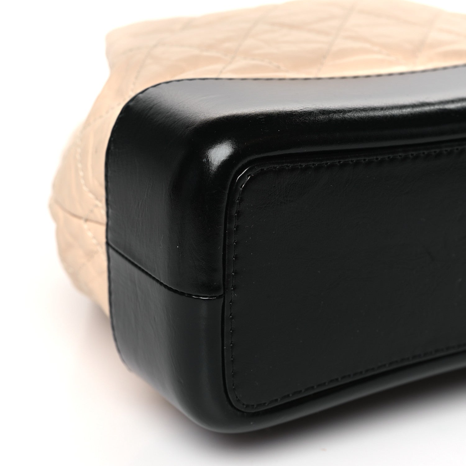 Chanel Aged Calfskin Quilted Small Gabrielle Backpack Beige Black 8 of 11