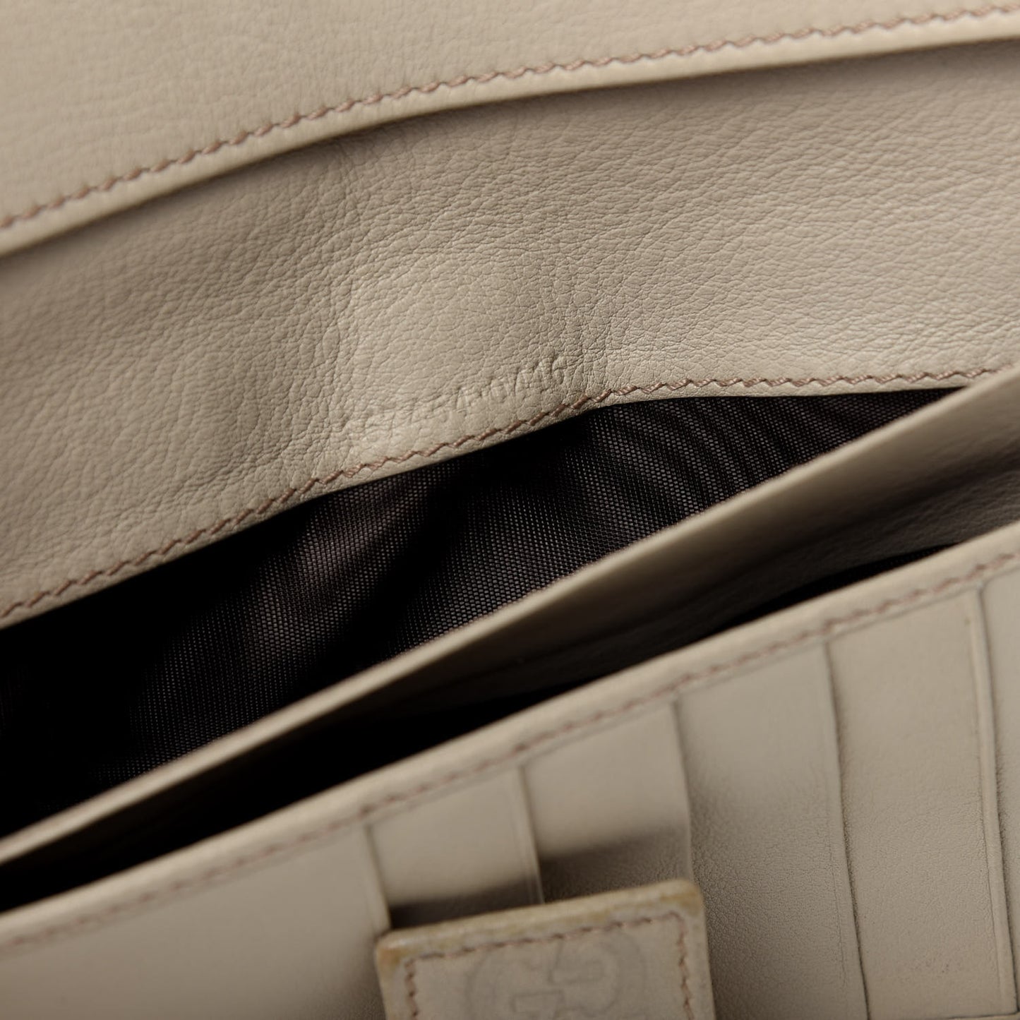 Guccissima Princy Continental Wallet Off White