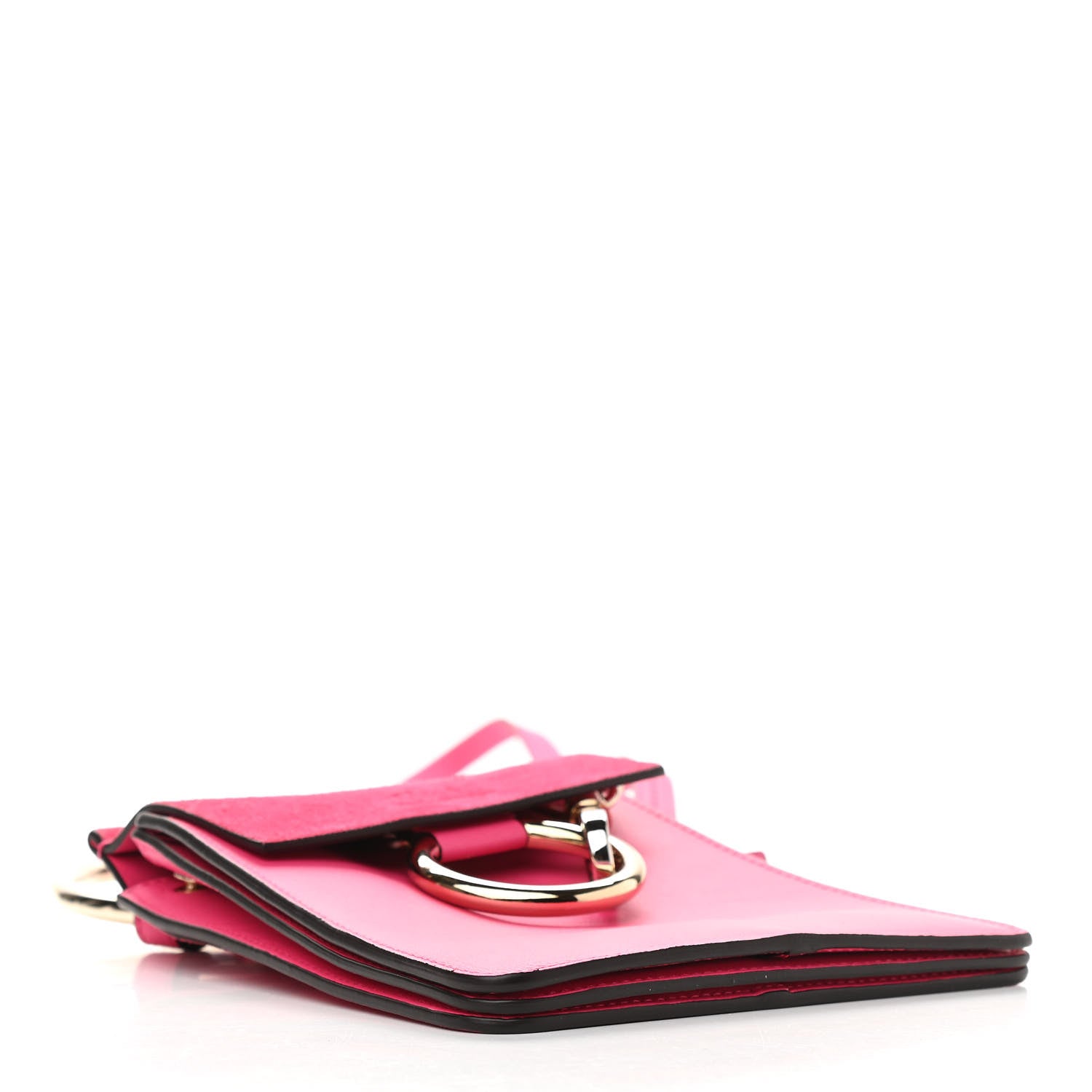 Chloe Suede Calfskin Mini Faye Bracelet Bag Fuchsia Rose 4 of 10