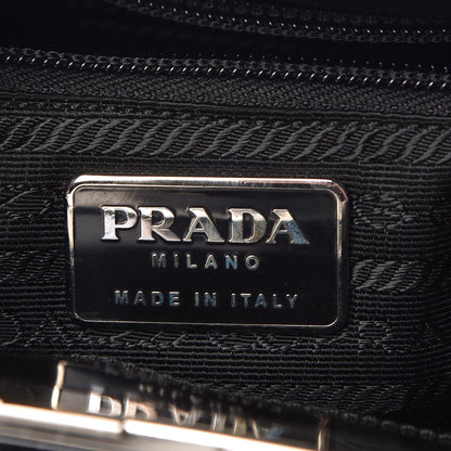 Prada Spazzolato Cern Shoulder Bag Black 6 of 6
