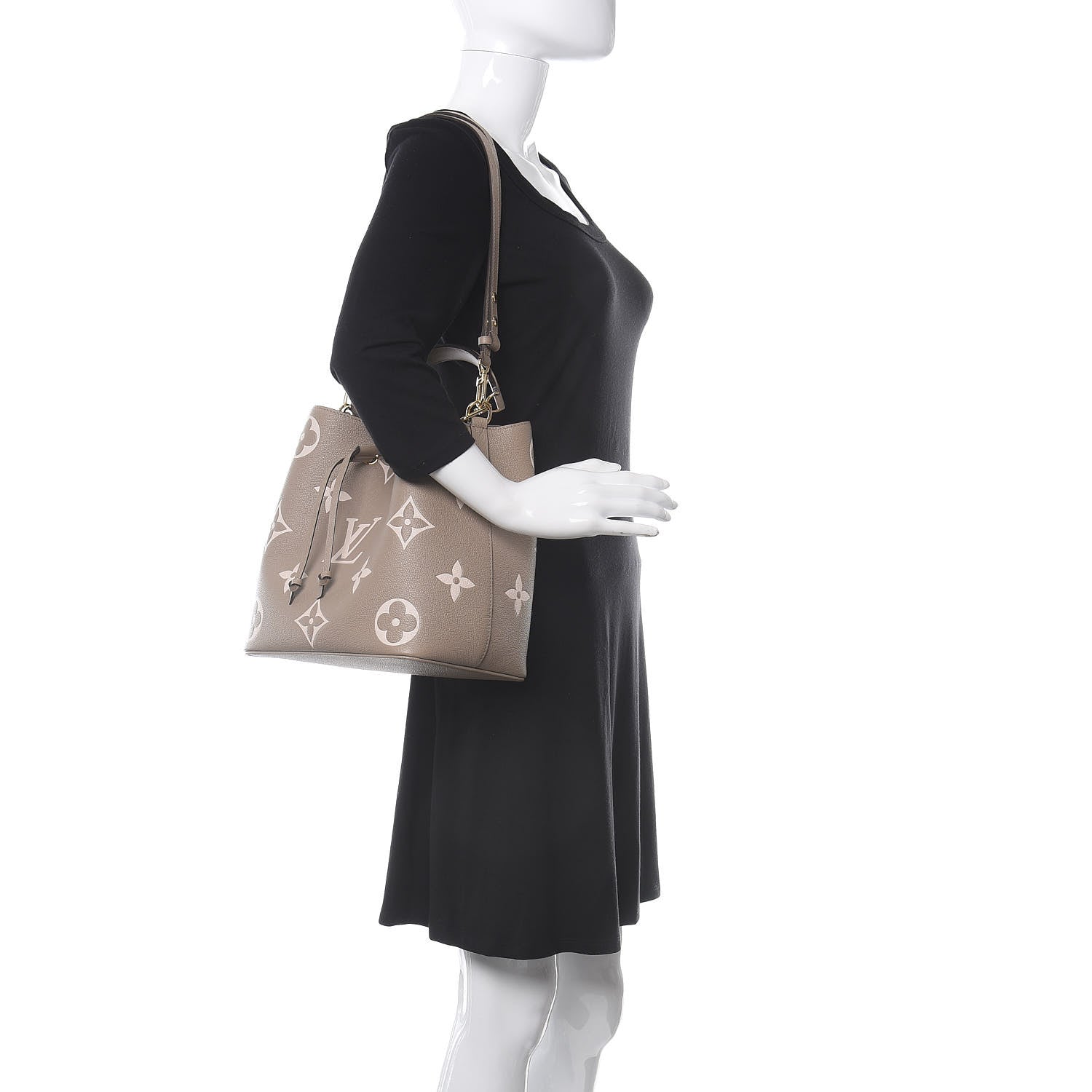 Louis Vuitton Empreinte Monogram Giant Neonoe MM Tourterelle Creme 3 of 11