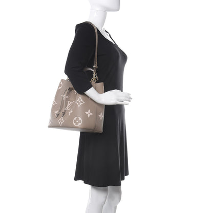 Louis Vuitton Empreinte Monogram Giant Neonoe MM Tourterelle Creme 3 of 11