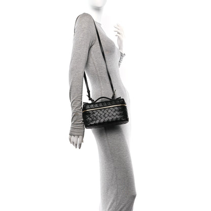 Bottega Veneta Calfskin Intrecciato Bang Bang Vanity Case Black 2 of 9