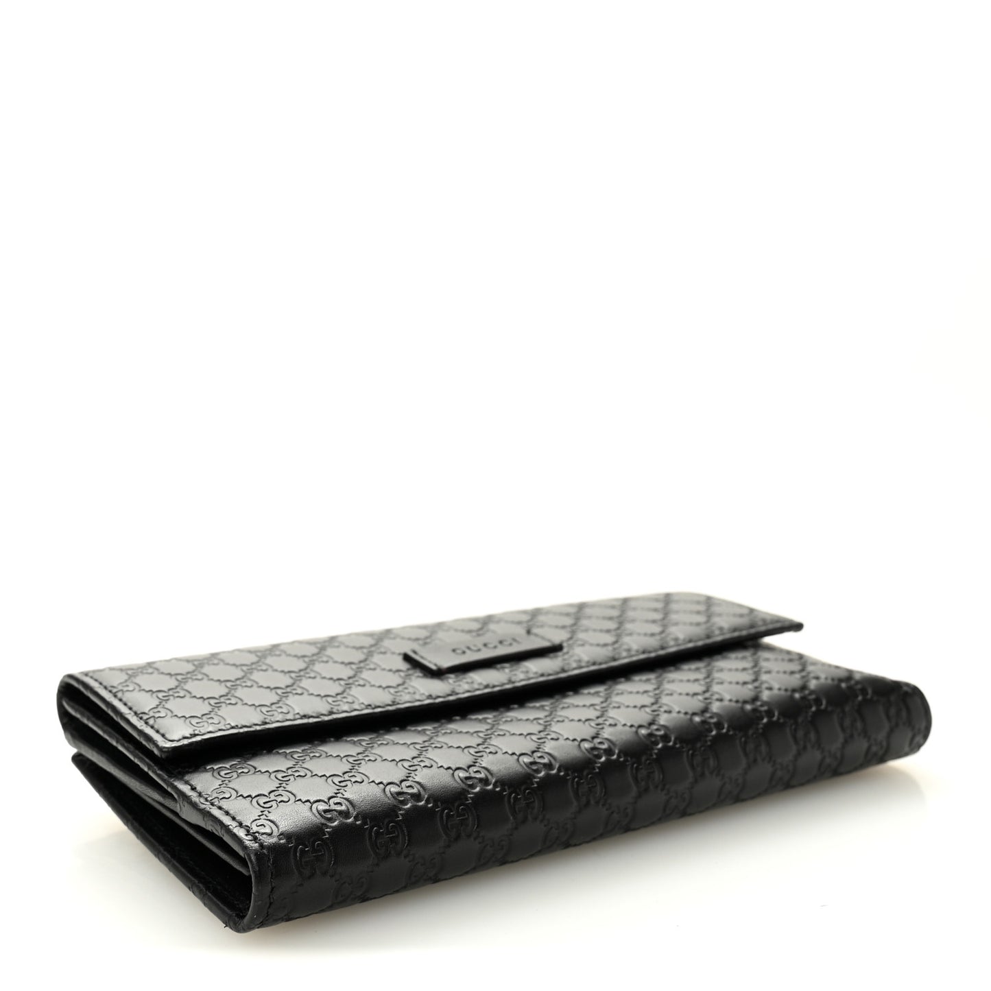 Microguccissima Continental Flap Wallet Black