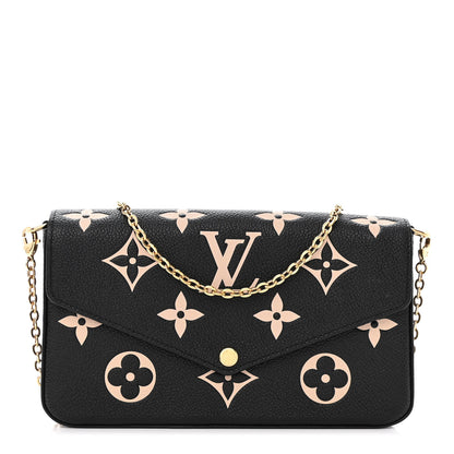 Louis Vuitton Empreinte Monogram Giant Felicie Pochette Black Beige 3 of 13
