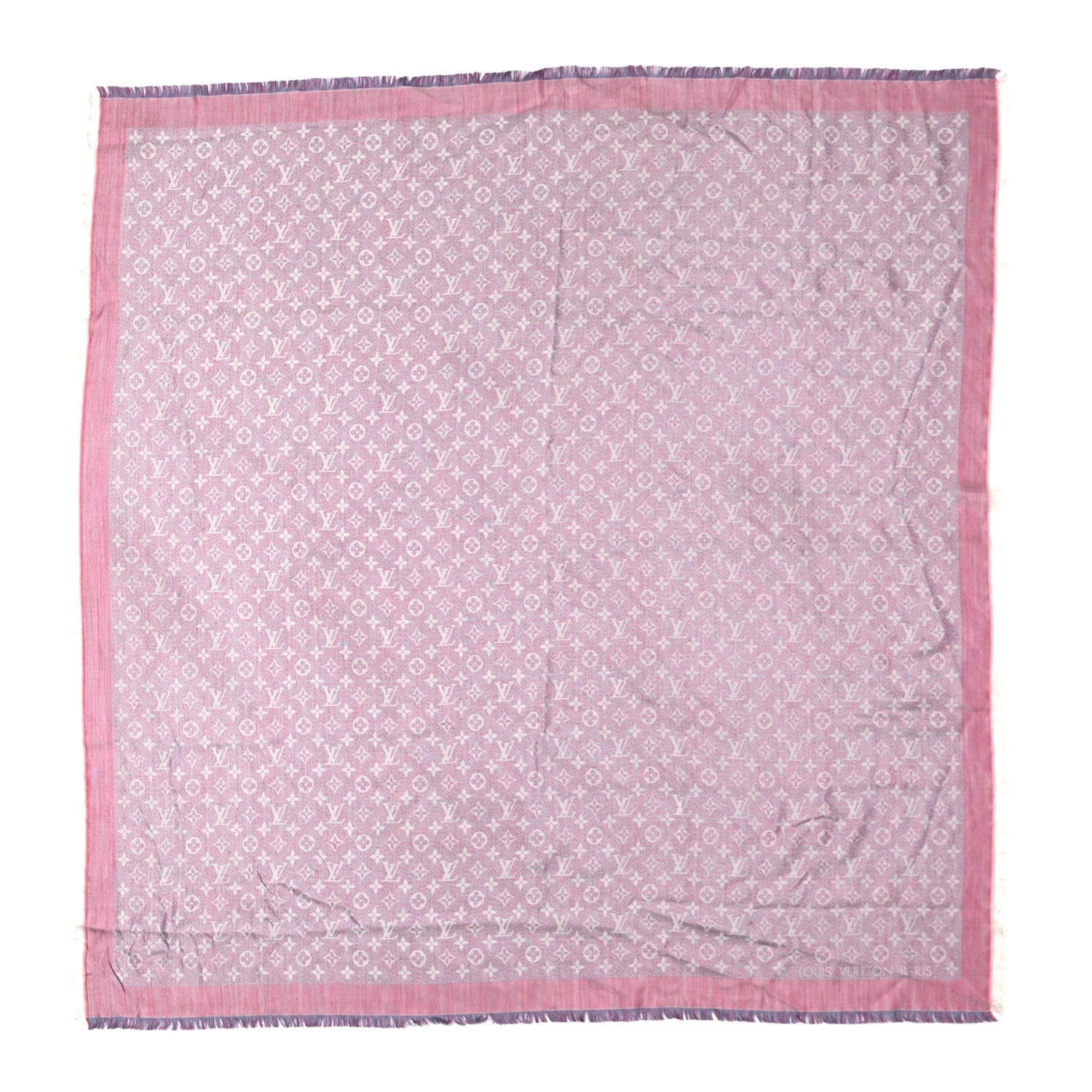 Louis Vuitton Silk Wool Monogram Shine Shawl 1 of 6