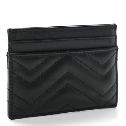 Gucci Calfskin Matelasse GG Marmont Card Holder Black 3 of 7