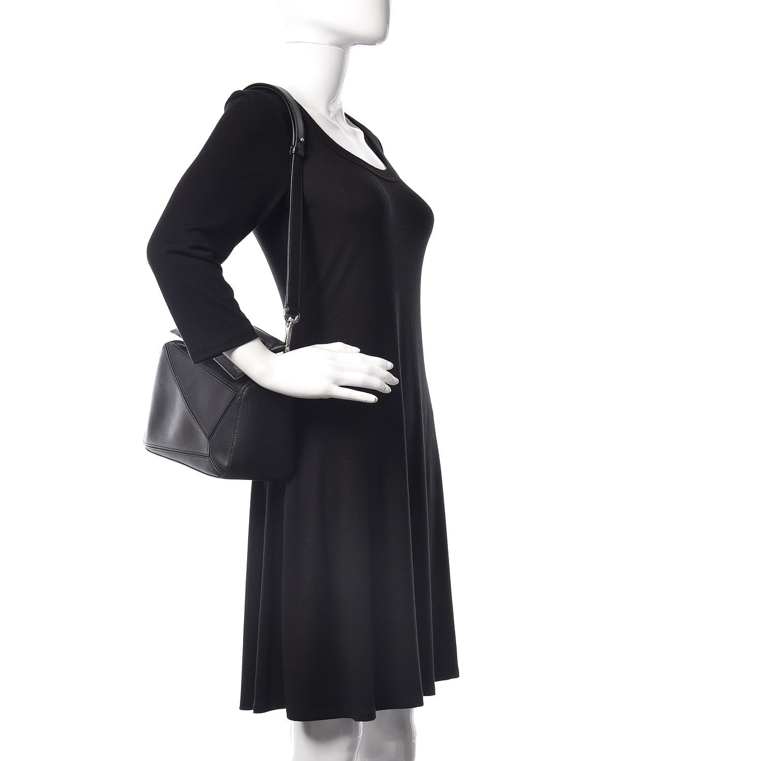 Loewe Calfskin Small Puzzle Bag Black 2 of 9