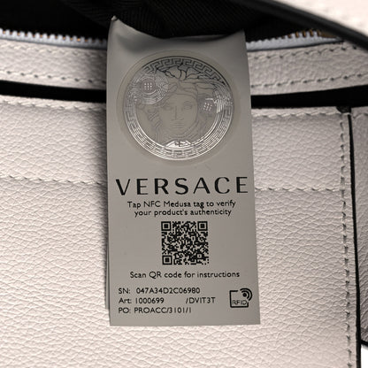 Versace Calfskin La Medusa Medium Hobo Crossbody White 7 of 10