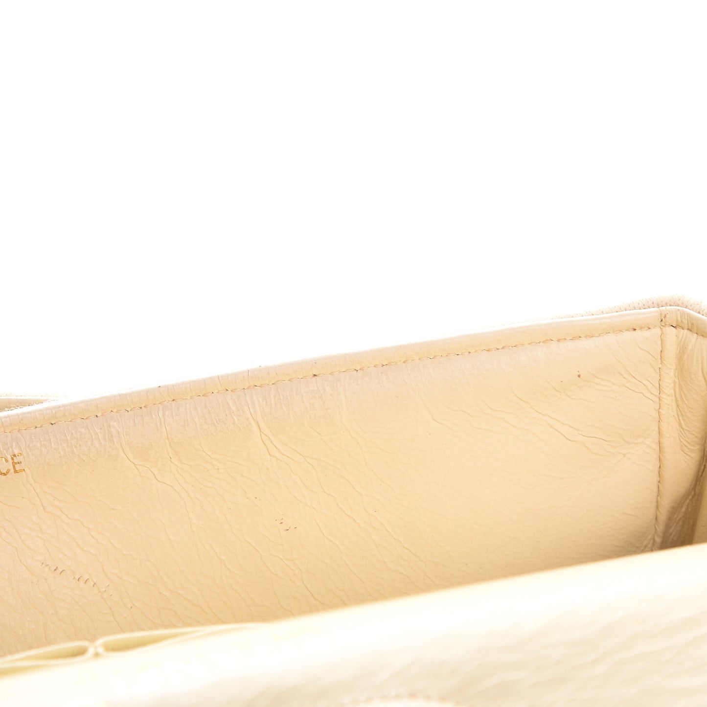 Jersey Quilted Medium Double Flap Beige