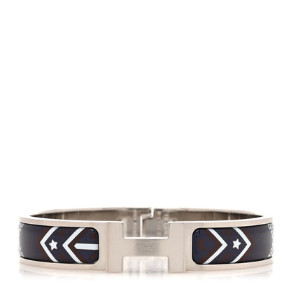 Hermes Bandana Enamel Narrow Clic Clac HH Bracelet Casaque Nuit 1 of 4