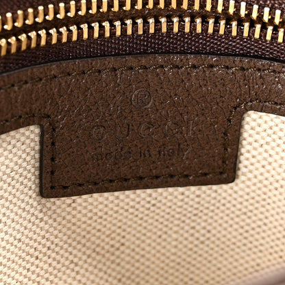 Gucci GG Supreme Monogram Textured Dollar Calfskin Web Medium Blondie Top Handle Shoulder Flap Bag Beige Ebony New Acero 6 of 10
