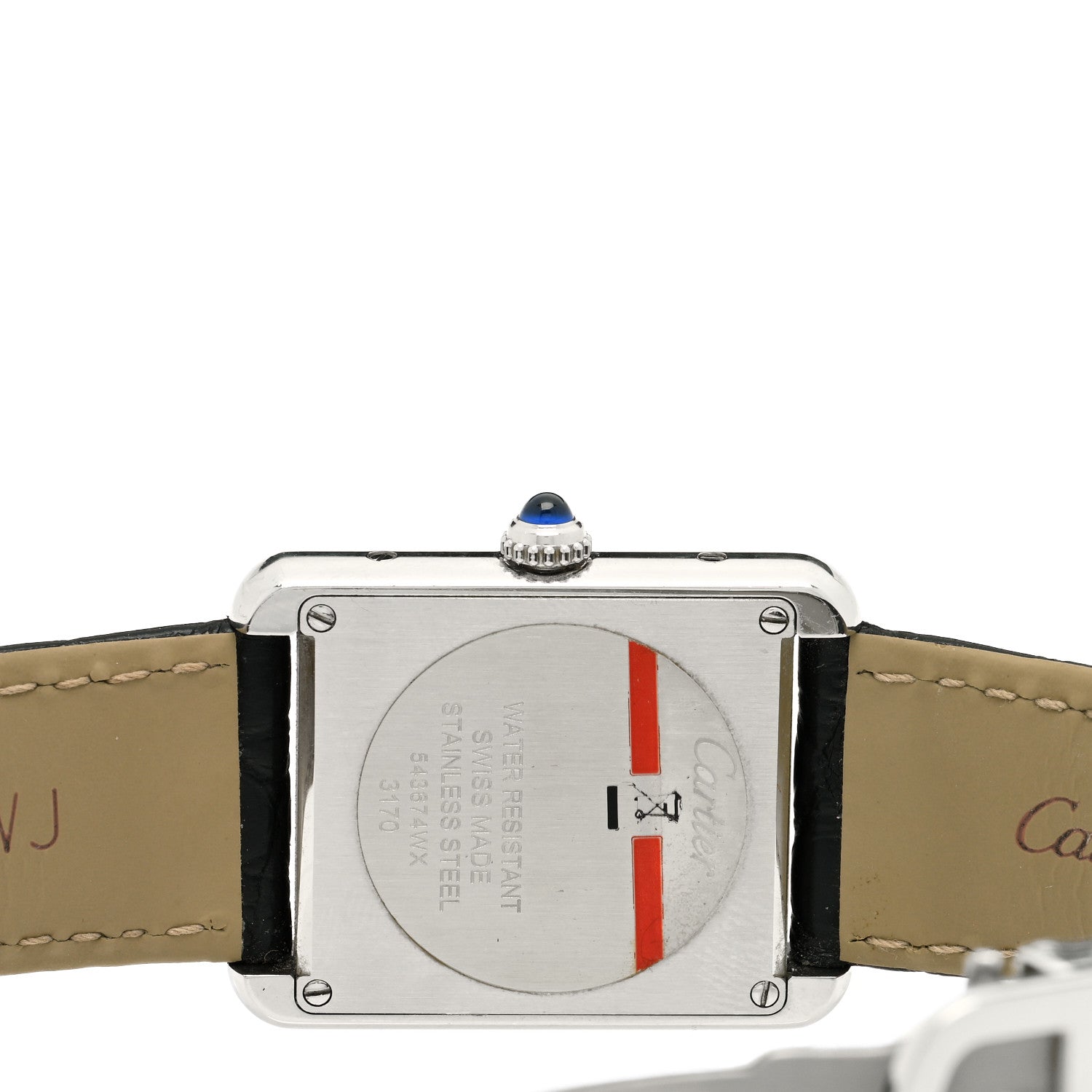 Cartier Stainless Steel Calfskin 24mm Tank Solo Quartz Watch 4 of 4