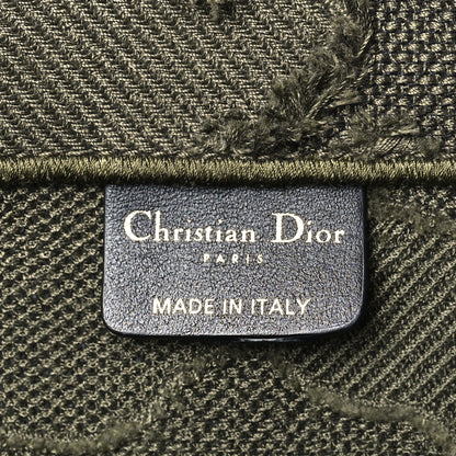 Christian Dior Canvas Embroidered Camouflage Book Tote Green 6 of 10