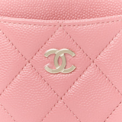 Chanel Caviar Quilted Card Holder Dark Pink 9 of 10