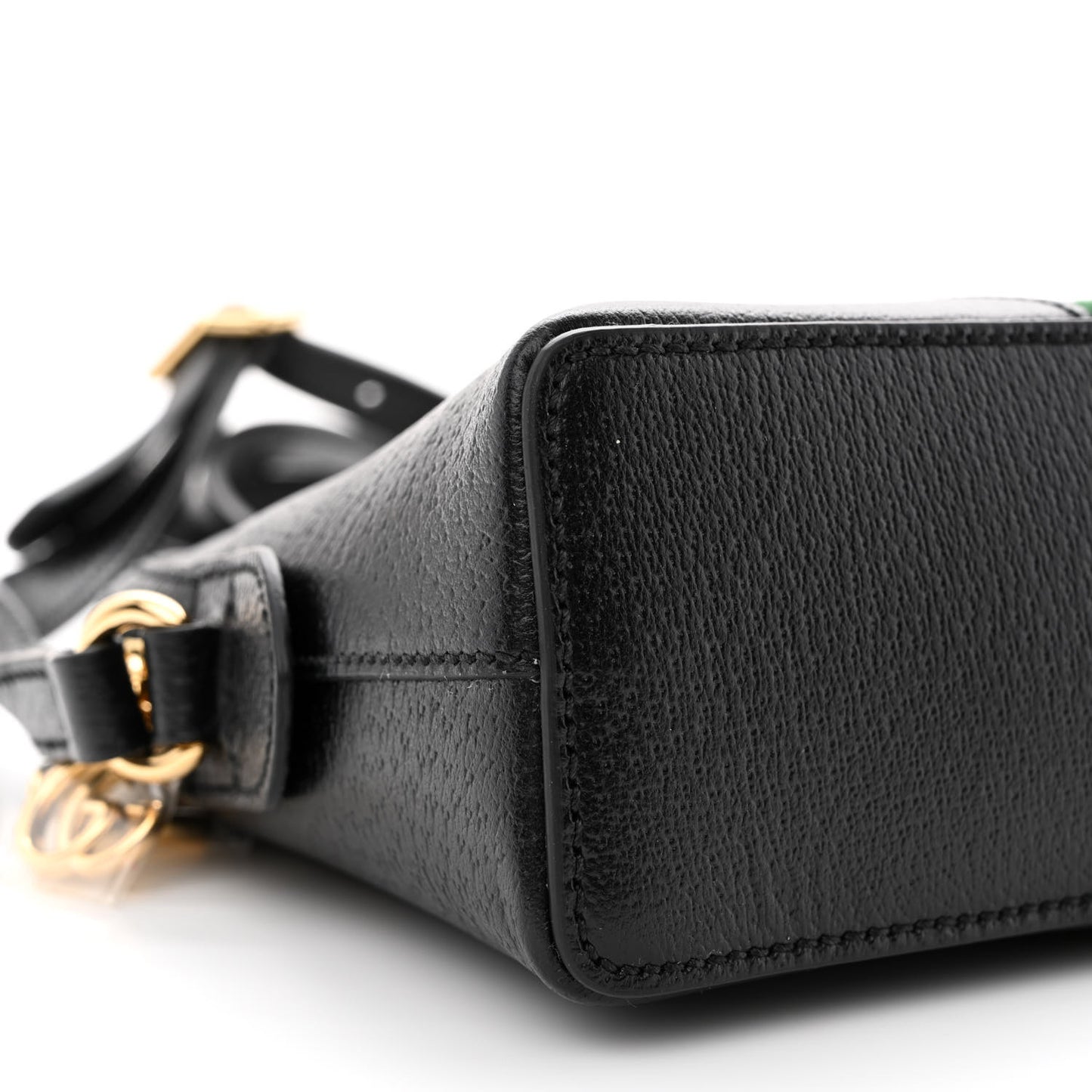 Calfskin GG Web Small Ophidia Dome Shoulder Bag Black