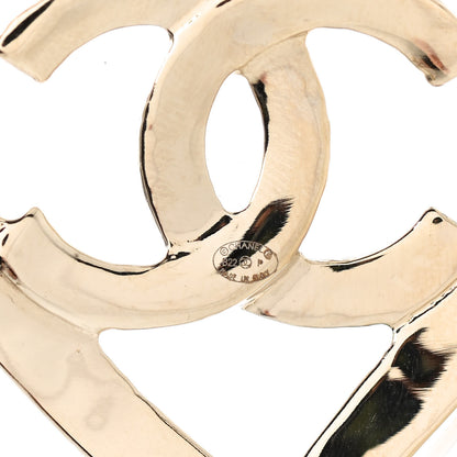 Chanel Metal CC Heart Coco In Love Hoop Earrings Gold 4 of 4