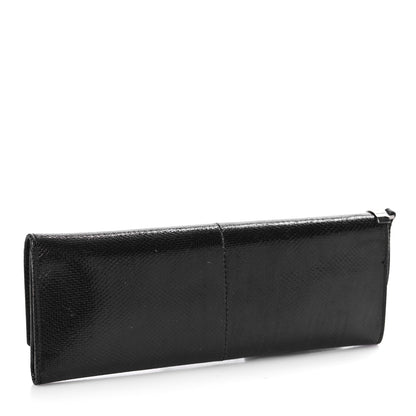 Gucci Snakeskin Clutch Black 3 of 9