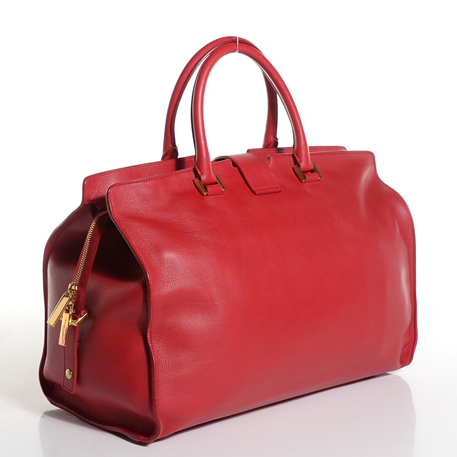 Saint Laurent Sheepskin Large Classic Y Cabas Red 3 of 9