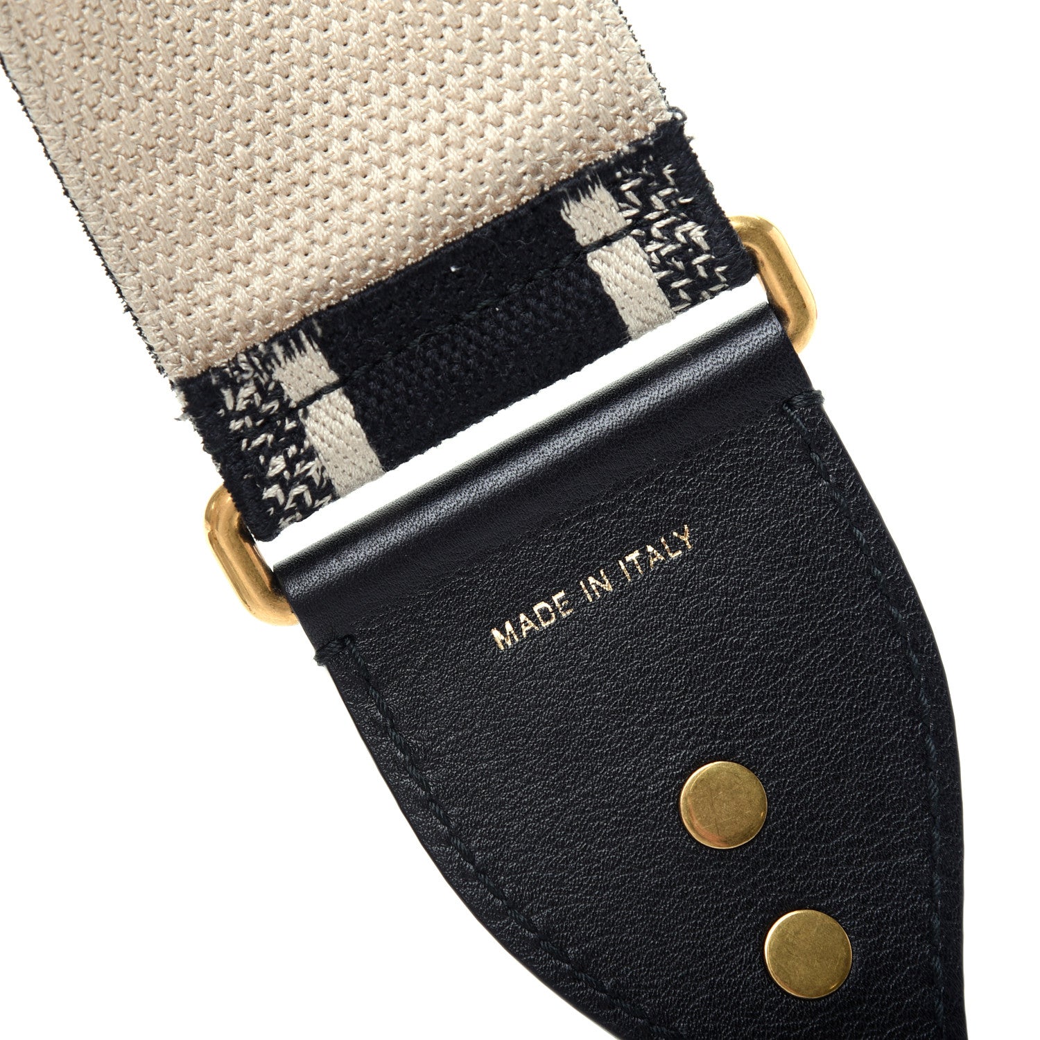 Christian Dior Canvas Embroidered Shoulder Strap Blue 3 of 4