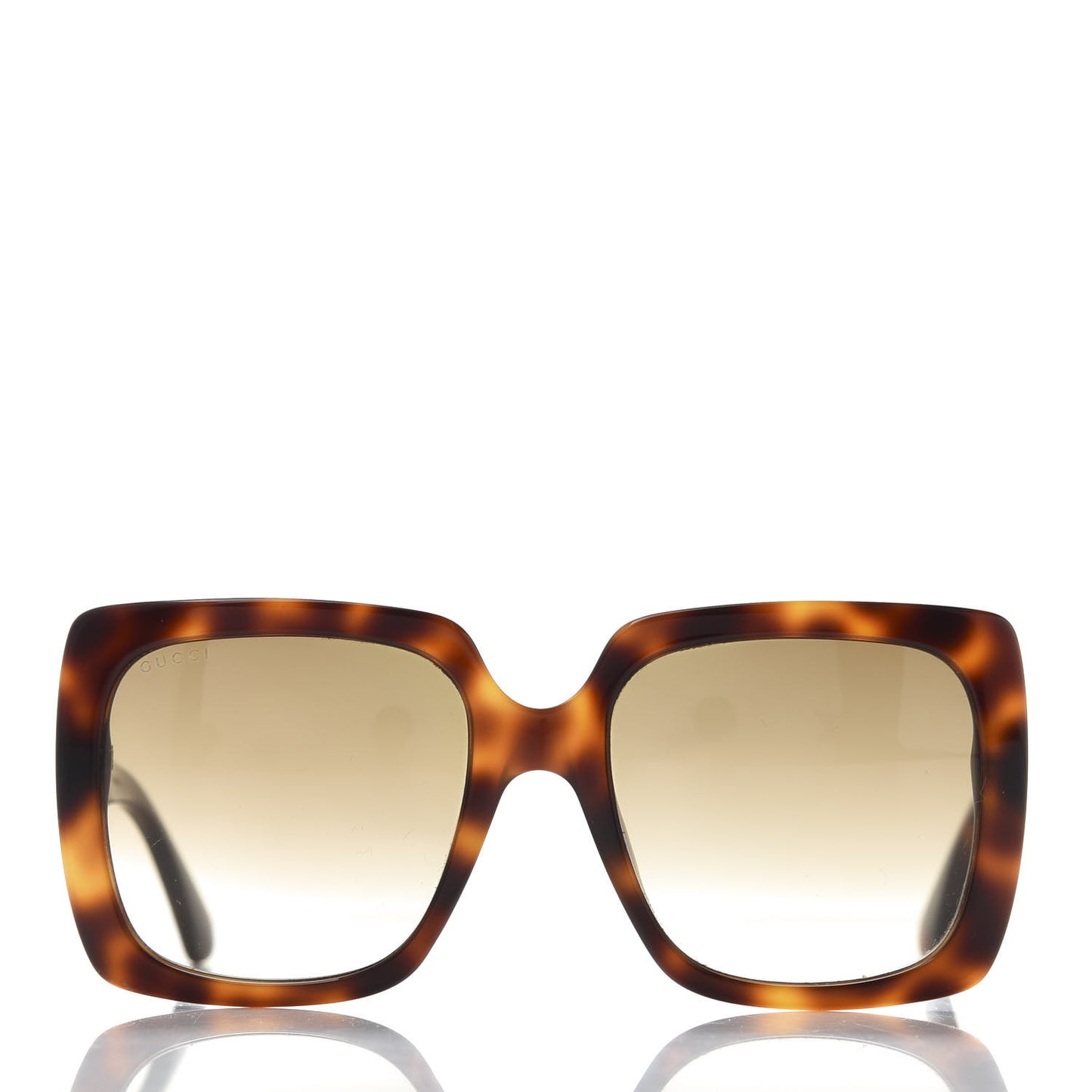 Acetate Square Frame Crystal Sunglasses GG 0418S Tortoiseshell