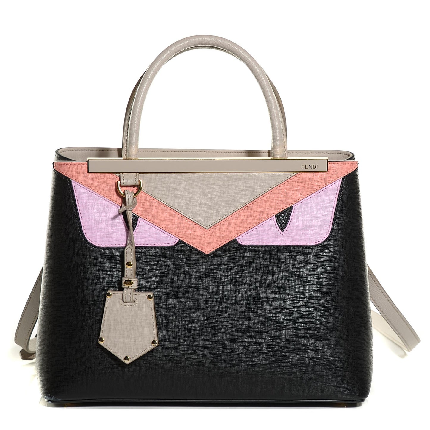 Vitello Elite Monster Petite 2Jours Tote Multicolor Black Grigio Polvere Multicolor