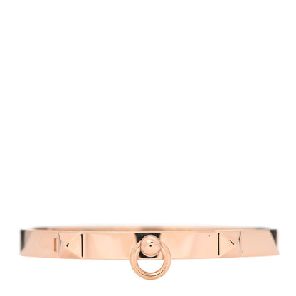 Hermes 18K Rose Gold PM Collier De Chien Bracelet SH 1 of 6