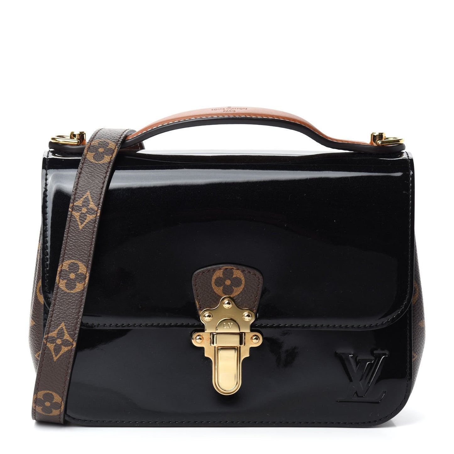 Patent Calfskin Monogram Cherrywood BB Black