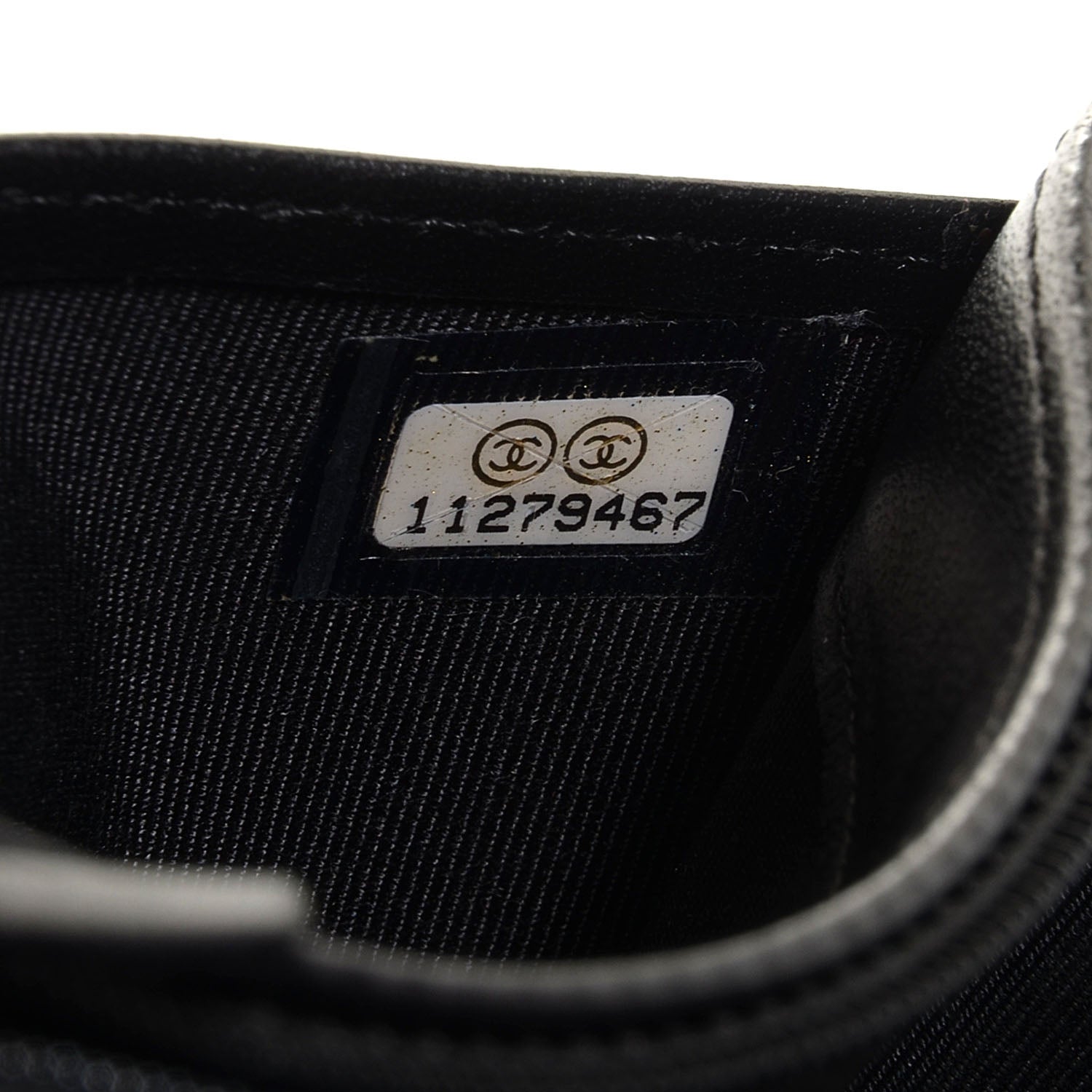 Chanel Lambskin Perforated Yen Wallet Black 8 of 8