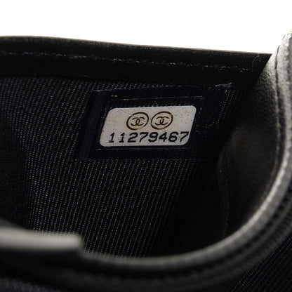 Chanel Lambskin Perforated Yen Wallet Black 8 of 8