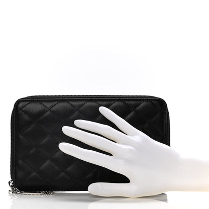 Chanel Calfskin Cambon Zip Around Organizer Wallet Black 2 of 21