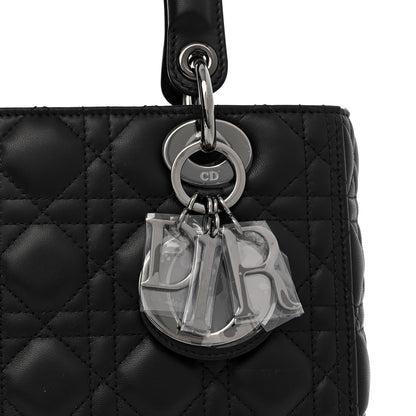 Christian Dior Lambskin Cannage Medium Lady Dior Black 8 of 12