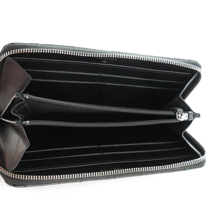 Chanel Glazed Calfskin Coco Boy Large Gusset Zip Around Wallet Black 5 of 8
