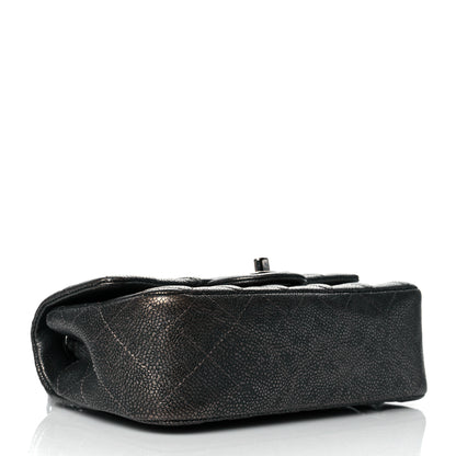 Chanel Metallic Caviar Quilted Mini Rectangular Flap Dark Grey 3 of 10