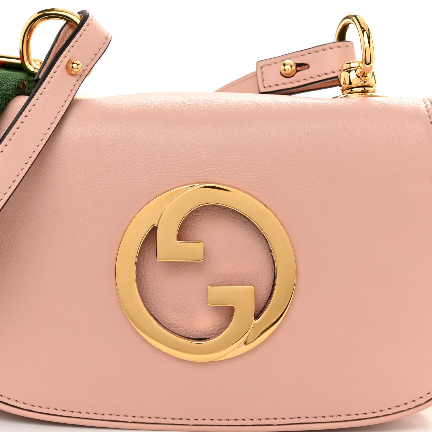 Gucci Roxy Calfskin Web Mini Blondie Shoulder Bag Powder Pink 8 of 10
